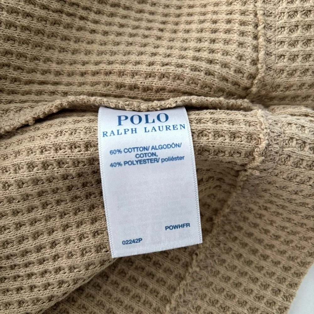 Polo Ralph Lauren Men’s Thermal Hooded Robe Size Large / XL New Tan